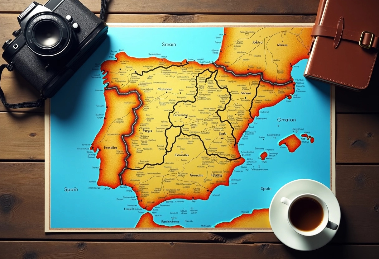 voyager autrement avec une carte des villes d’espagne : immersion et découverte - espagne  carte